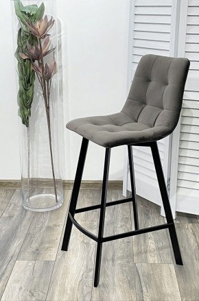 Полубарный стул CHILLI-QB SQUARE графит #14, велюр / черный каркас (H=66cm) М-City в Салехарде - salekhard.ok-mebel.com | фото 2