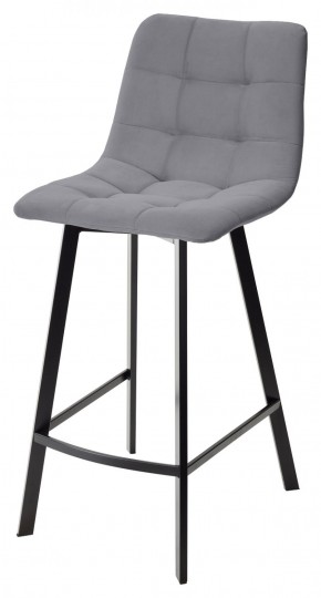 Полубарный стул CHILLI-QB SQUARE серый #27, велюр / черный каркас (H=66cm) М-City в Салехарде - salekhard.ok-mebel.com | фото
