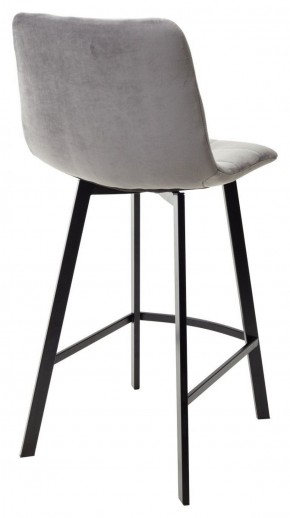 Полубарный стул CHILLI-QB SQUARE светло-серый #26, велюр / черный каркас (H=66cm) М-City в Салехарде - salekhard.ok-mebel.com | фото 4