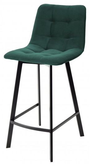 Полубарный стул CHILLI-QB SQUARE зеленый #19, велюр / черный каркас (H=66cm) М-City в Салехарде - salekhard.ok-mebel.com | фото 1