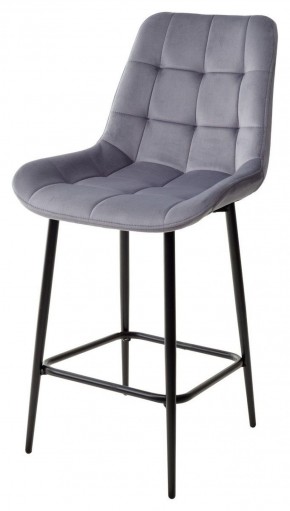 Полубарный стул ХОФМАН, цвет H-14 Серый, велюр / черный каркас H=63cm М-City в Салехарде - salekhard.ok-mebel.com | фото 1