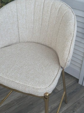 Полубарный стул WENDY TRF-11 светло-бежевый, ткань / золотой каркас (H=65) М-City в Салехарде - salekhard.ok-mebel.com | фото