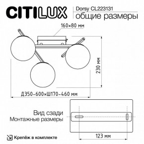 Потолочная люстра Citilux Dorsy CL223131 в Салехарде - salekhard.ok-mebel.com | фото 11