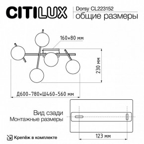 Потолочная люстра Citilux Dorsy CL223152 в Салехарде - salekhard.ok-mebel.com | фото 10