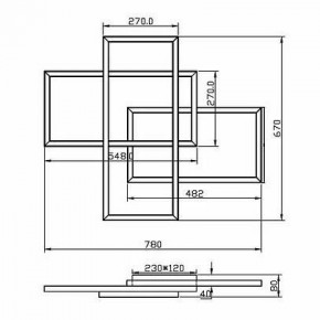 Потолочная люстра Maytoni Line MOD016CL-L80BK в Салехарде - salekhard.ok-mebel.com | фото 2