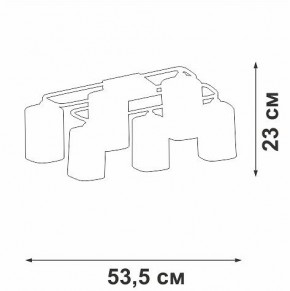 Потолочная люстра Vitaluce V3092 V3092-1/6PL в Салехарде - salekhard.ok-mebel.com | фото 4