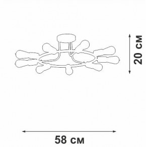 Потолочная люстра Vitaluce V3797 V3797-1/9PL в Салехарде - salekhard.ok-mebel.com | фото 2