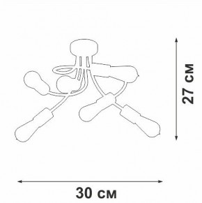 Потолочная люстра Vitaluce V3928 V3928-1/6PL в Салехарде - salekhard.ok-mebel.com | фото 4