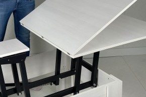 СЕКРЕТ Стол-трансформер (белый рамух) в Салехарде - salekhard.ok-mebel.com | фото 6