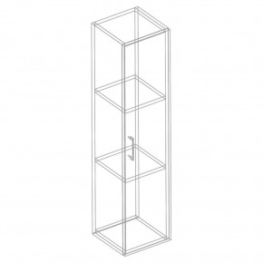 Шкаф 1-ств. малый "Сандра" (Белый лофт) в Салехарде - salekhard.ok-mebel.com | фото 3