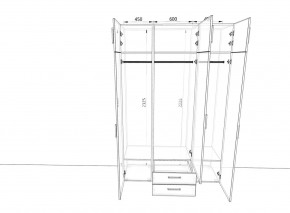 Шкаф 1500К Жемчуг (Дуб крафт/Жемчуг) в Салехарде - salekhard.ok-mebel.com | фото 2