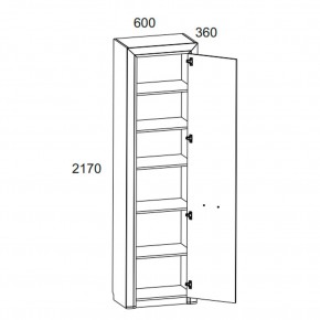 Шкаф 1D, OLIVIA, цвет вудлайн крем/дуб анкона в Салехарде - salekhard.ok-mebel.com | фото 2