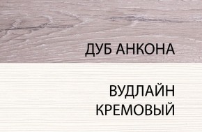 Шкаф 1D, OLIVIA, цвет вудлайн крем/дуб анкона в Салехарде - salekhard.ok-mebel.com | фото 3