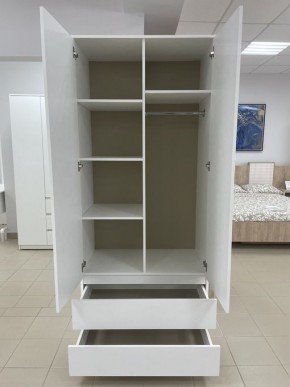 Шкаф 2-ств. с 2 ящиками "Бьянко" в Салехарде - salekhard.ok-mebel.com | фото 2