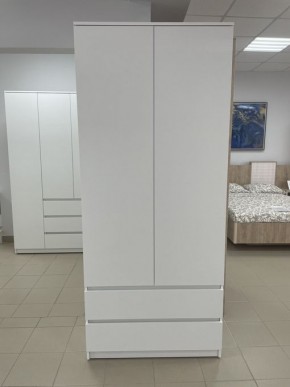 Шкаф 2-ств. с 2 ящиками "Бьянко" в Салехарде - salekhard.ok-mebel.com | фото 3
