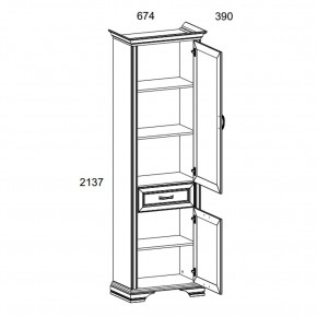 Шкаф 2D1S, MONAKO, цвет Сосна винтаж/дуб анкона в Салехарде - salekhard.ok-mebel.com | фото 3