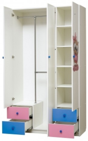Шкаф 3-х дверный с ящиками и фотопечатью Совята 3.1 (1200) в Салехарде - salekhard.ok-mebel.com | фото 2