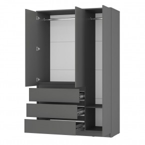 Шкаф 3-х створчатый Симпл ШК-08 (графит) в Салехарде - salekhard.ok-mebel.com | фото 2