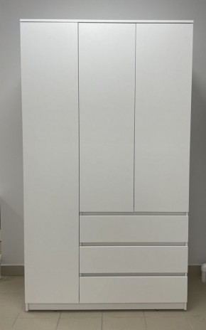 Шкаф 3-ств. с 3 ящиками "Бьянко" в Салехарде - salekhard.ok-mebel.com | фото 3