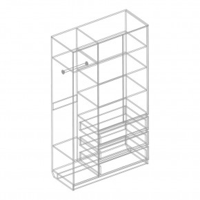 Шкаф 3-ств. с 3 ящиками "Бьянко" в Салехарде - salekhard.ok-mebel.com | фото 5