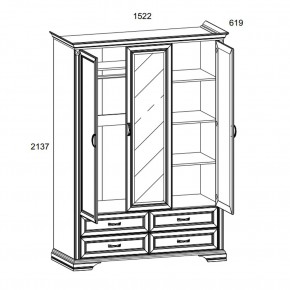 Шкаф 3D4S Z, MONAKO, цвет Сосна винтаж в Салехарде - salekhard.ok-mebel.com | фото