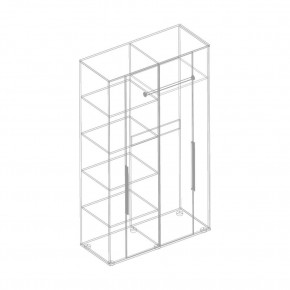 Шкаф 4-ств. с зеркалом "Лео" в Салехарде - salekhard.ok-mebel.com | фото 3