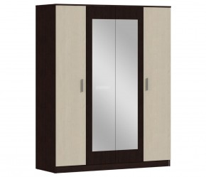 Шкаф 4х дверный с зеркалами Уют СБ-2750/1.Н (Венге/Паллада) в Салехарде - salekhard.ok-mebel.com | фото