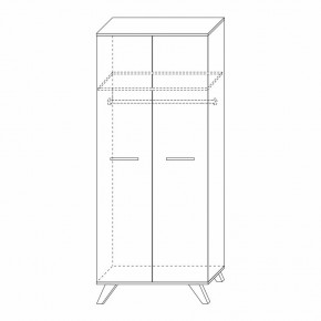 Шкаф для одежды 800 Вега Скандинавия в Салехарде - salekhard.ok-mebel.com | фото 7