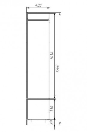 Шкаф для Одежды ЭШ1-РП-19-4 (ручка профильная) серия "Экон" в Салехарде - salekhard.ok-mebel.com | фото 2