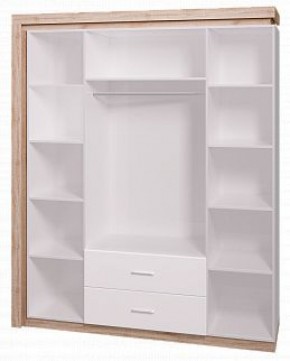 Шкаф для одежды с ящиками 4-х створчатый с зеркалом Люмен 16 в Салехарде - salekhard.ok-mebel.com | фото 2