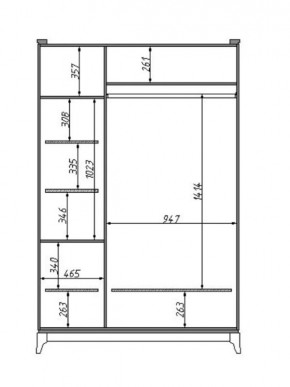 Шкаф для одежды Сабрина (ММ-302-01/03Б) в Салехарде - salekhard.ok-mebel.com | фото 2