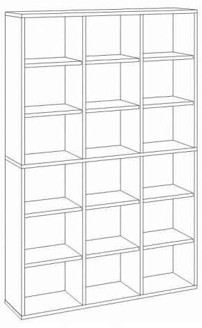 Шкаф книжный Домино СУ(ш3в2)+6ФГ в Салехарде - salekhard.ok-mebel.com | фото 2