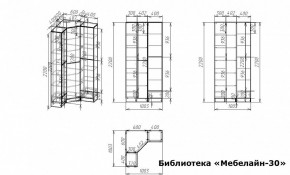 Шкаф книжный Мебелайн-30 в Салехарде - salekhard.ok-mebel.com | фото 3
