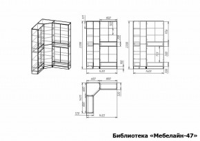 Шкаф книжный Мебелайн-47 в Салехарде - salekhard.ok-mebel.com | фото 3