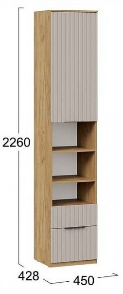 Шкаф комбинированный Хилтон Исп. 2 в Салехарде - salekhard.ok-mebel.com | фото 4