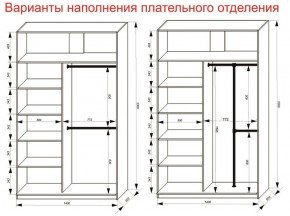 Шкаф-купе 1400 серии SOFT D8+D2+B2+PL4 (2 ящика+F обр.штанга) профиль «Графит» в Салехарде - salekhard.ok-mebel.com | фото 7