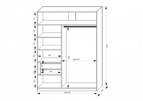 Шкаф-купе 1500 серии NEW CLASSIC K3+K3+B2+PL1 (2 ящика+1 штанга) профиль «Капучино» в Салехарде - salekhard.ok-mebel.com | фото 3