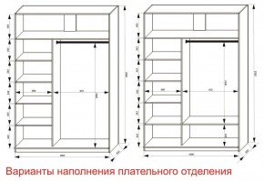 Шкаф-купе 1600 серии SOFT D6+D6+B2+PL3 (2 ящика+2штанги) профиль «Капучино» в Салехарде - salekhard.ok-mebel.com | фото 8