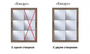 Шкаф-купе №19 Серия 3 Квадро (1700) Ясень Анкор светлый в Салехарде - salekhard.ok-mebel.com | фото 3