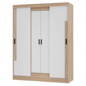Шкаф-купе Смарт ШКК-06 (дуб сонома/белый) в Салехарде - salekhard.ok-mebel.com | фото 2