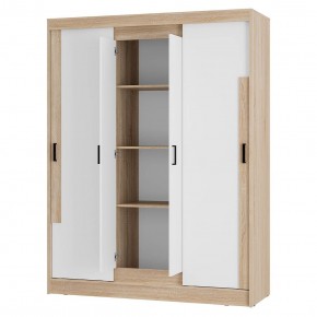 Шкаф-купе Смарт ШКК-06 (дуб сонома/белый) в Салехарде - salekhard.ok-mebel.com | фото 3