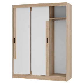 Шкаф-купе Смарт ШКК-06 (дуб сонома/белый) в Салехарде - salekhard.ok-mebel.com | фото 4