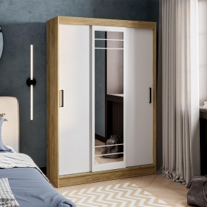 Шкаф-купе Тео ШКК-02 (крафт/белый) в Салехарде - salekhard.ok-mebel.com | фото