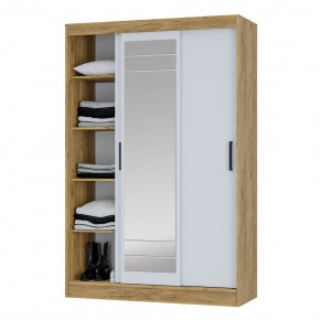 Шкаф-купе Тео ШКК-02 (крафт/белый) в Салехарде - salekhard.ok-mebel.com | фото 4