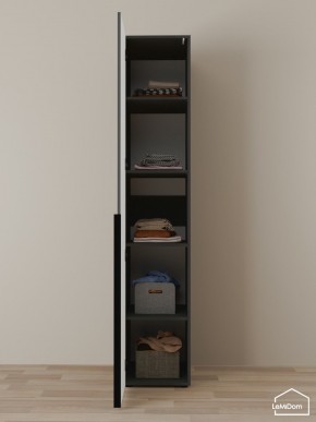 Шкаф Linnea MHR-1-2 2050х400х510 (Графит-М 11.1.25) в Салехарде - salekhard.ok-mebel.com | фото 4