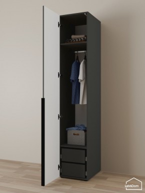 Шкаф Linnea MHR-1-3 2050х400х510 (Графит-М 11.1.25) в Салехарде - salekhard.ok-mebel.com | фото 5