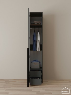 Шкаф Linnea MHR-1-3 2050х400х510 (Графит-М 11.1.25) в Салехарде - salekhard.ok-mebel.com | фото 6