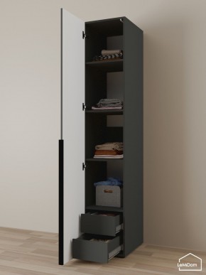 Шкаф Linnea MHR-1-4 2050х400х510 (Графит-М 11.1.25) в Салехарде - salekhard.ok-mebel.com | фото 6