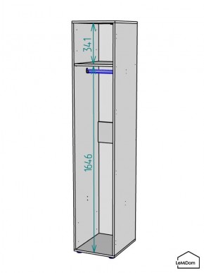 Шкаф Linnea MHR-1PO 2050х400х510 (Белый-М 11.1.2) в Салехарде - salekhard.ok-mebel.com | фото 3