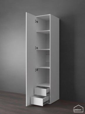 Шкаф Linnea MHR-1PO-4 2050х400х510 (Белый-М 11.1.1) в Салехарде - salekhard.ok-mebel.com | фото 4